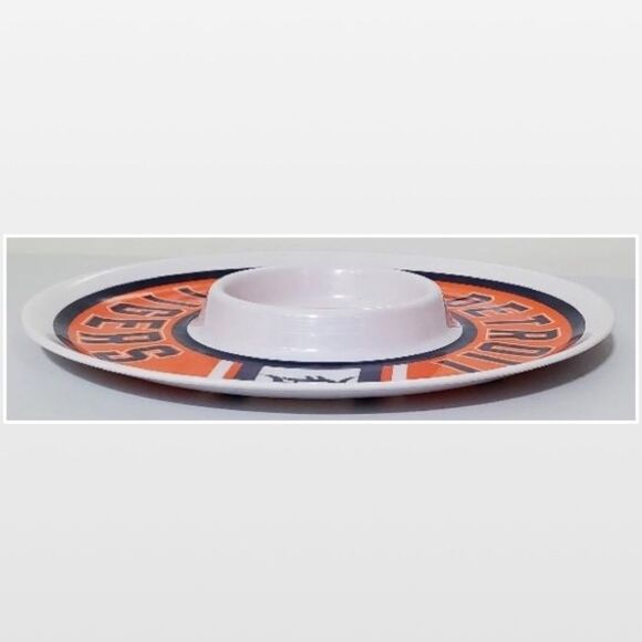 New Without Tags Detroit Tigers Baseball Chip Dip Platter Home - Picture 4 of 12